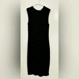 Vince Black Sleeveless Knit Maxi Sheath Shift Dress in Size Medium.
